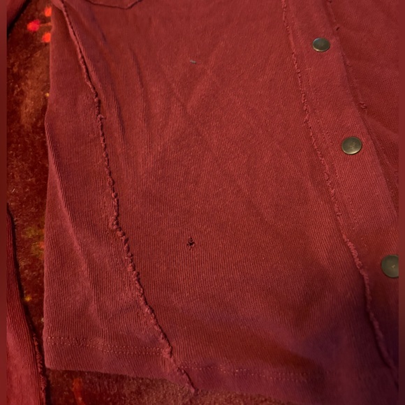 We The Free Burgundy Knit Top - Picture 3 of 4